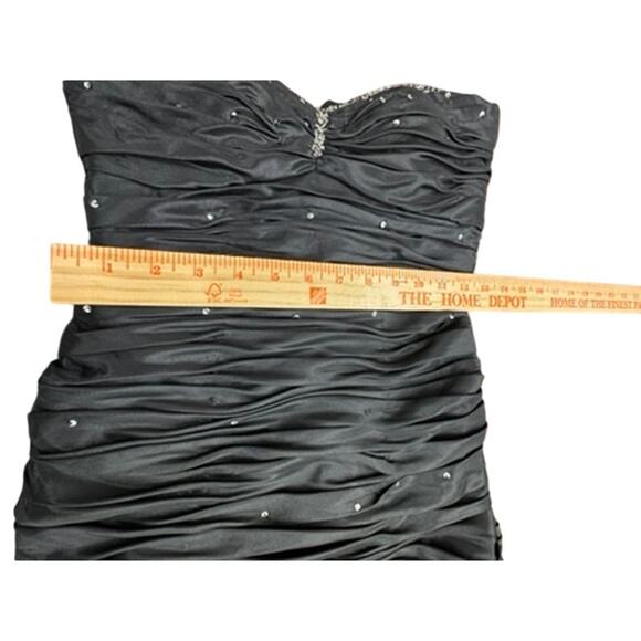 "JUMP APPAREL" VTG Prom Ballgown Bedazzled Dress SZ 3/4 1980s Mermaid Bling Sexy - Picture 7 of 12